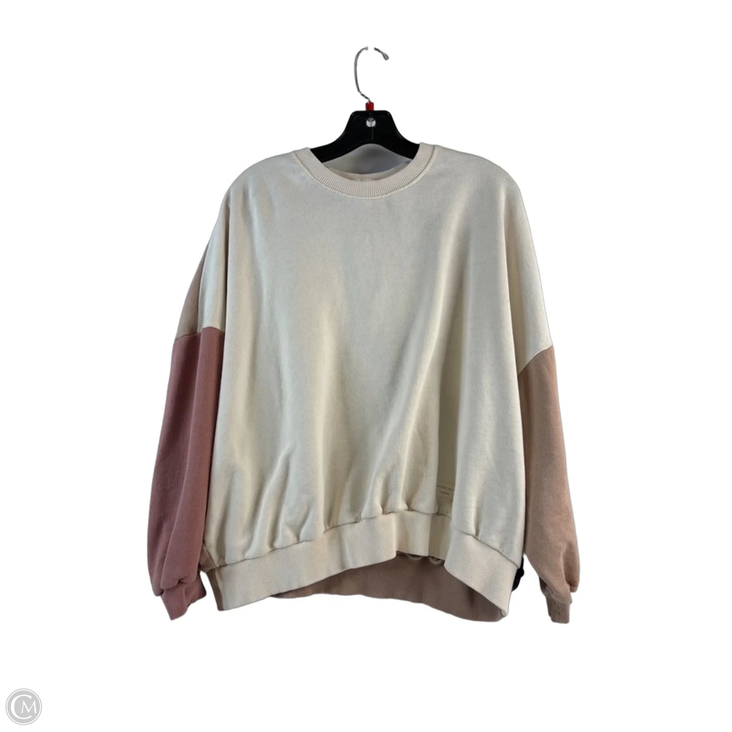 Sweatshirt Crewneck By Pull&bear In Cream & Tan, Size: S