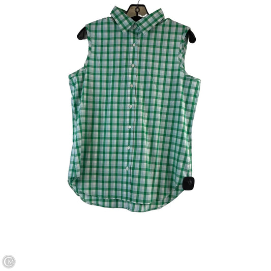 Top Sleeveless By Lands End In Blue & Green, Size: M