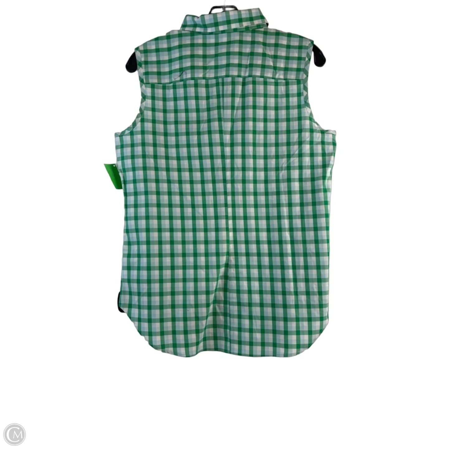 Top Sleeveless By Lands End In Blue & Green, Size: M