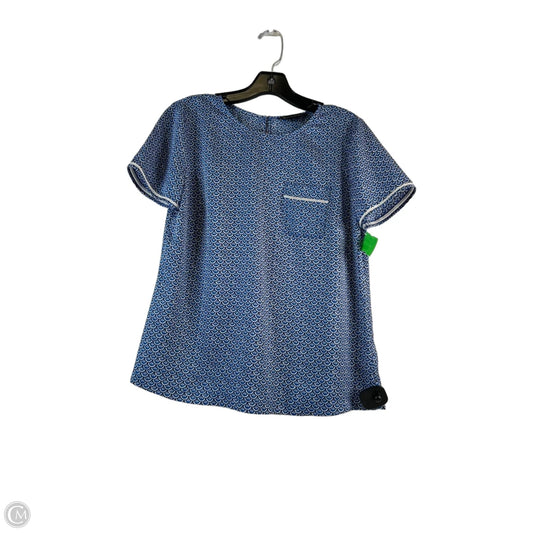 Top Short Sleeve By Brooks Brothers In Blue, Size: S