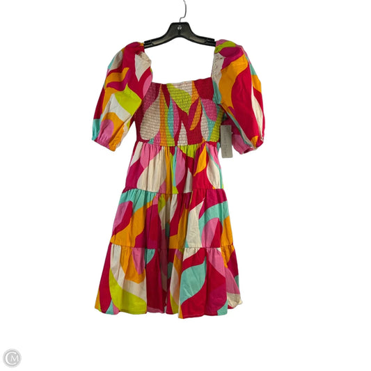 Dress Casual Short By Flying Tomato In Orange & Pink, Size: S