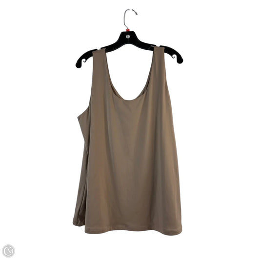 Top Sleeveless Basic By Clothes Mentor In Tan, Size: 2x