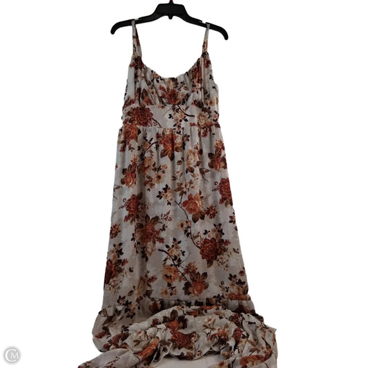 Dress Casual Maxi By Arula In Brown & Cream, Size: Xl