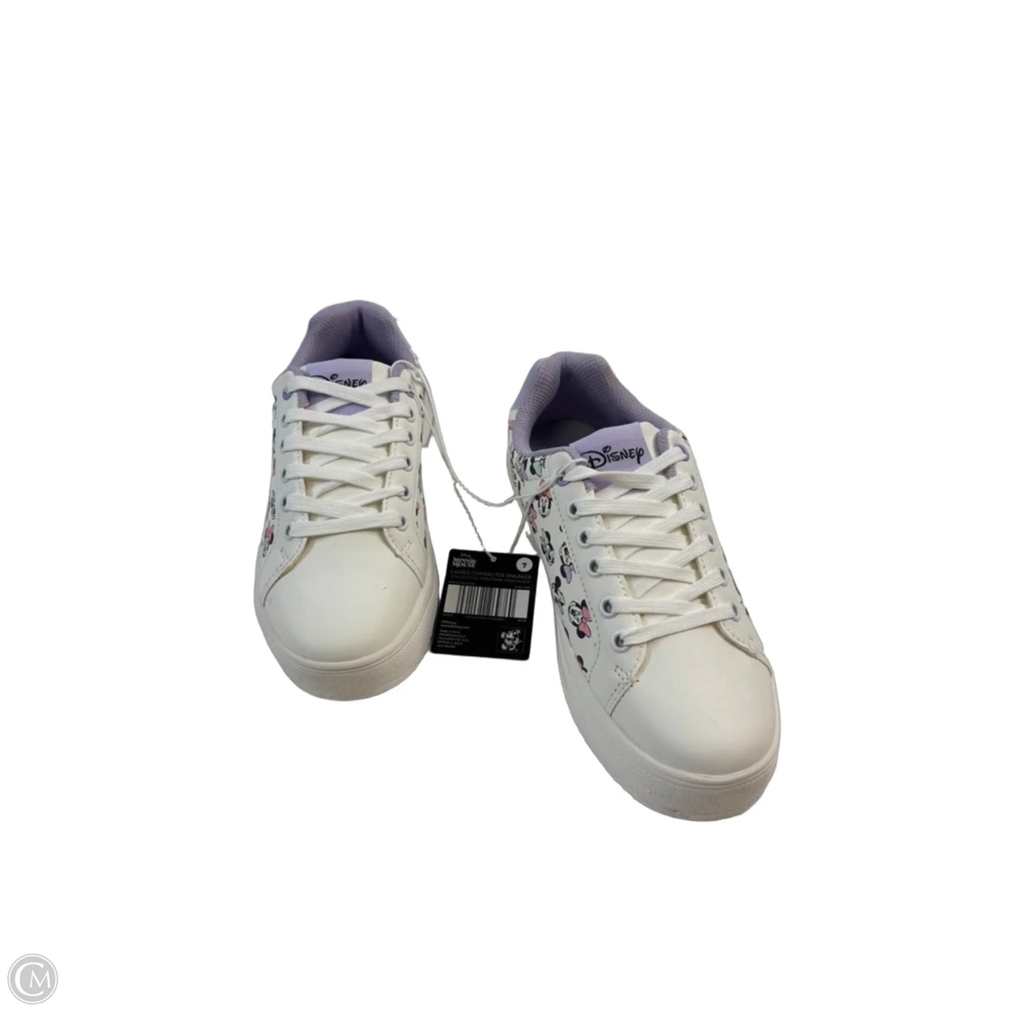 Shoes Sneakers By Disney In Purple & White, Size: 7