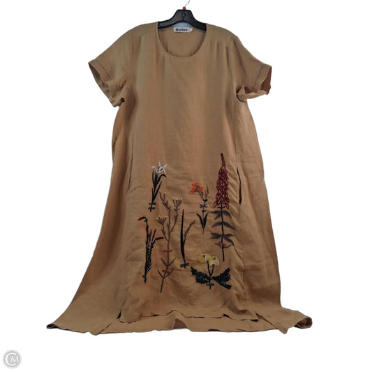 Dress Casual Midi By Clothes Mentor In Yellow, Size: L