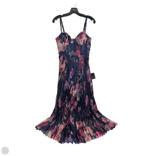 Dress Party Midi By Lulus In Blue & Pink, Size: Xs