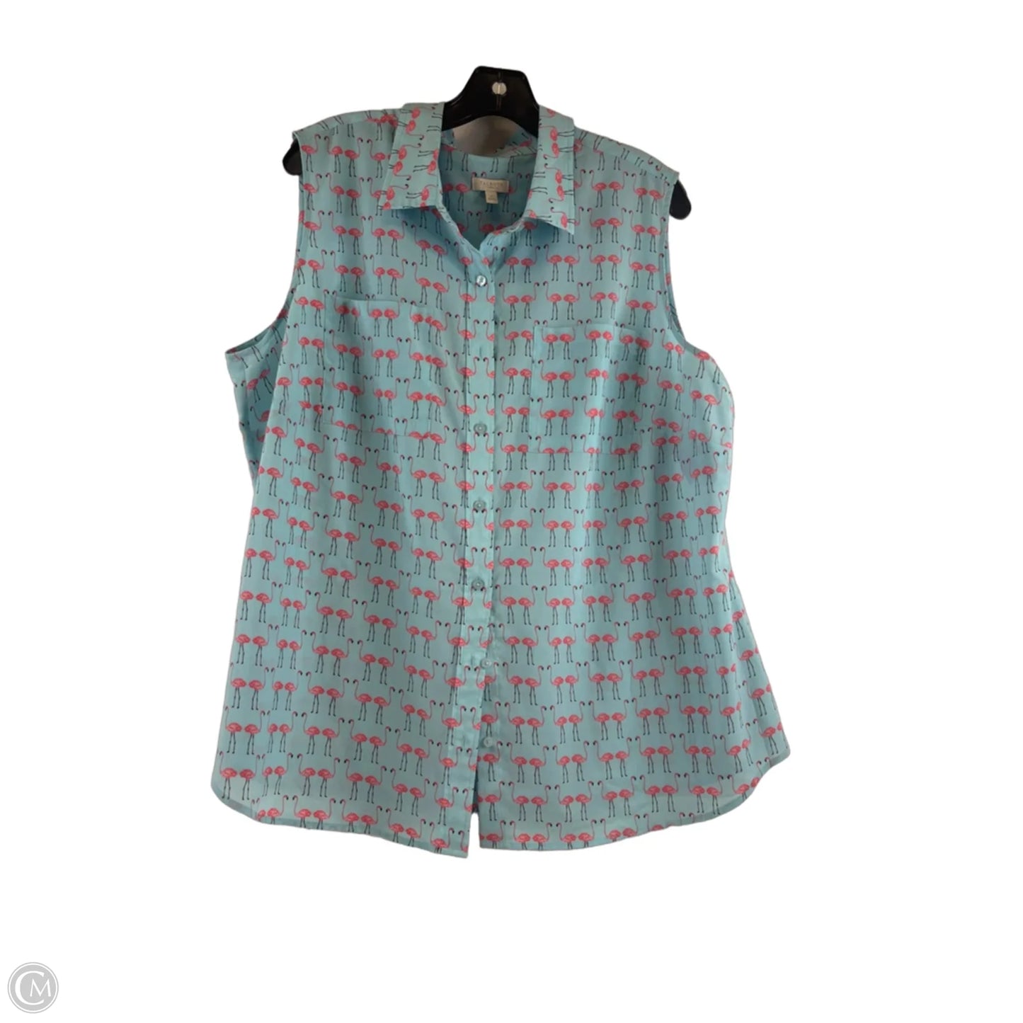 Top Sleeveless By Talbots In Blue & Pink, Size: 2x