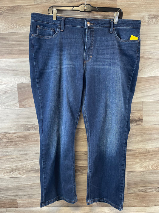 Jeans Straight By Lee In Blue Denim, Size: 20