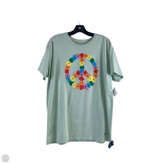 Top Short Sleeve By Clothes Mentor In Rainbow Print, Size: Xl