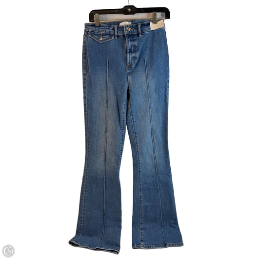 Jeans Flared By Loft In Blue Denim, Size: 0