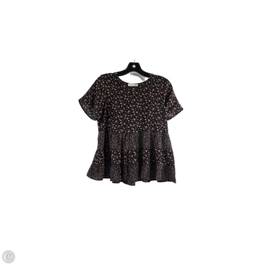 Top Short Sleeve By Paper Crane In Floral Print, Size: Xs