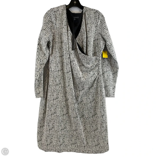 Dress Casual Midi By Harve Bernard In Black & White, Size: Xl