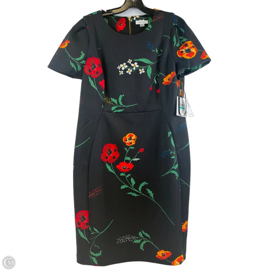 Dress Casual Midi By Calvin Klein In Floral Print, Size: Xl