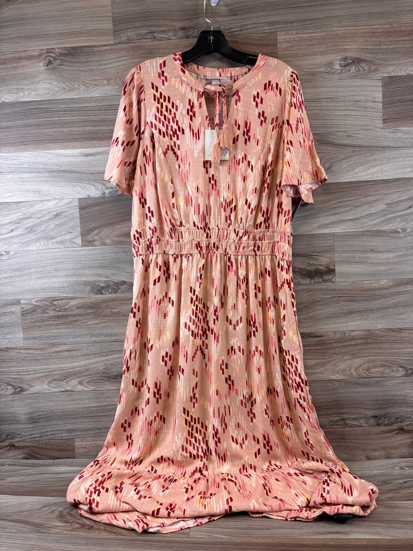 Peach Dress Casual Maxi Knox Rose, Size L