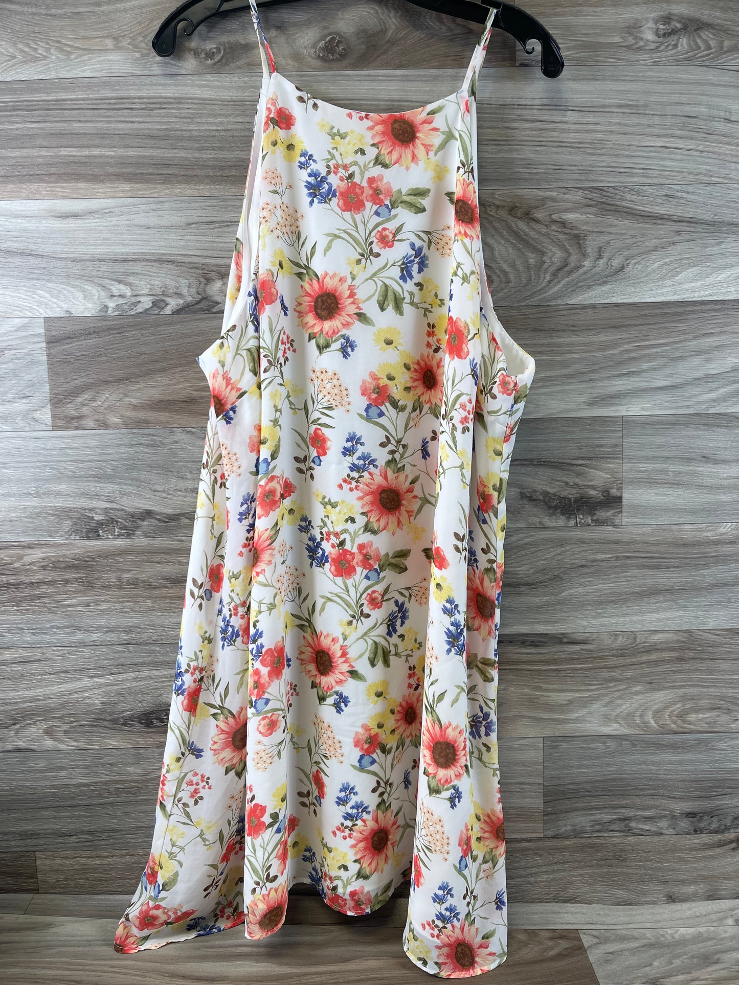 Orange & Yellow Dress Casual Midi Forever 21, Size 3x