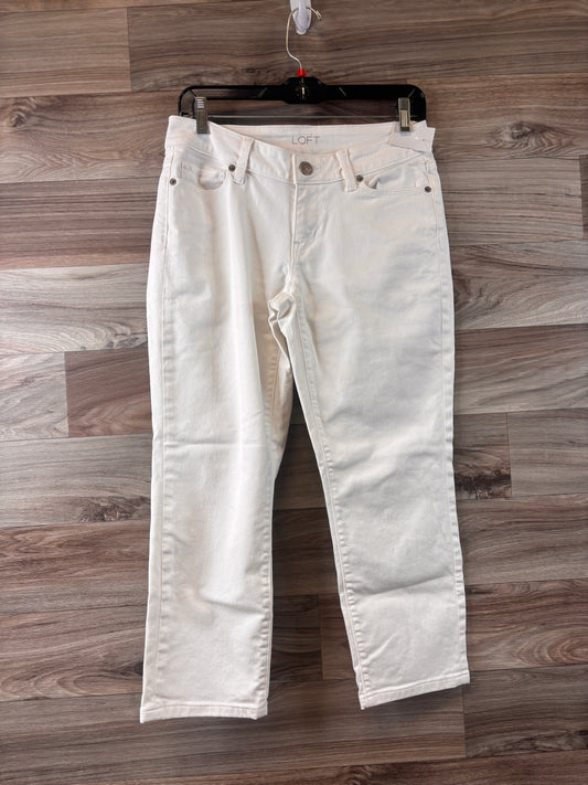 White Jeans Cropped Loft, Size 2