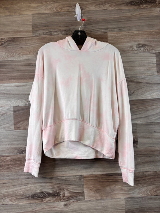 Pink & White Sweatshirt Hoodie Aerie, Size M