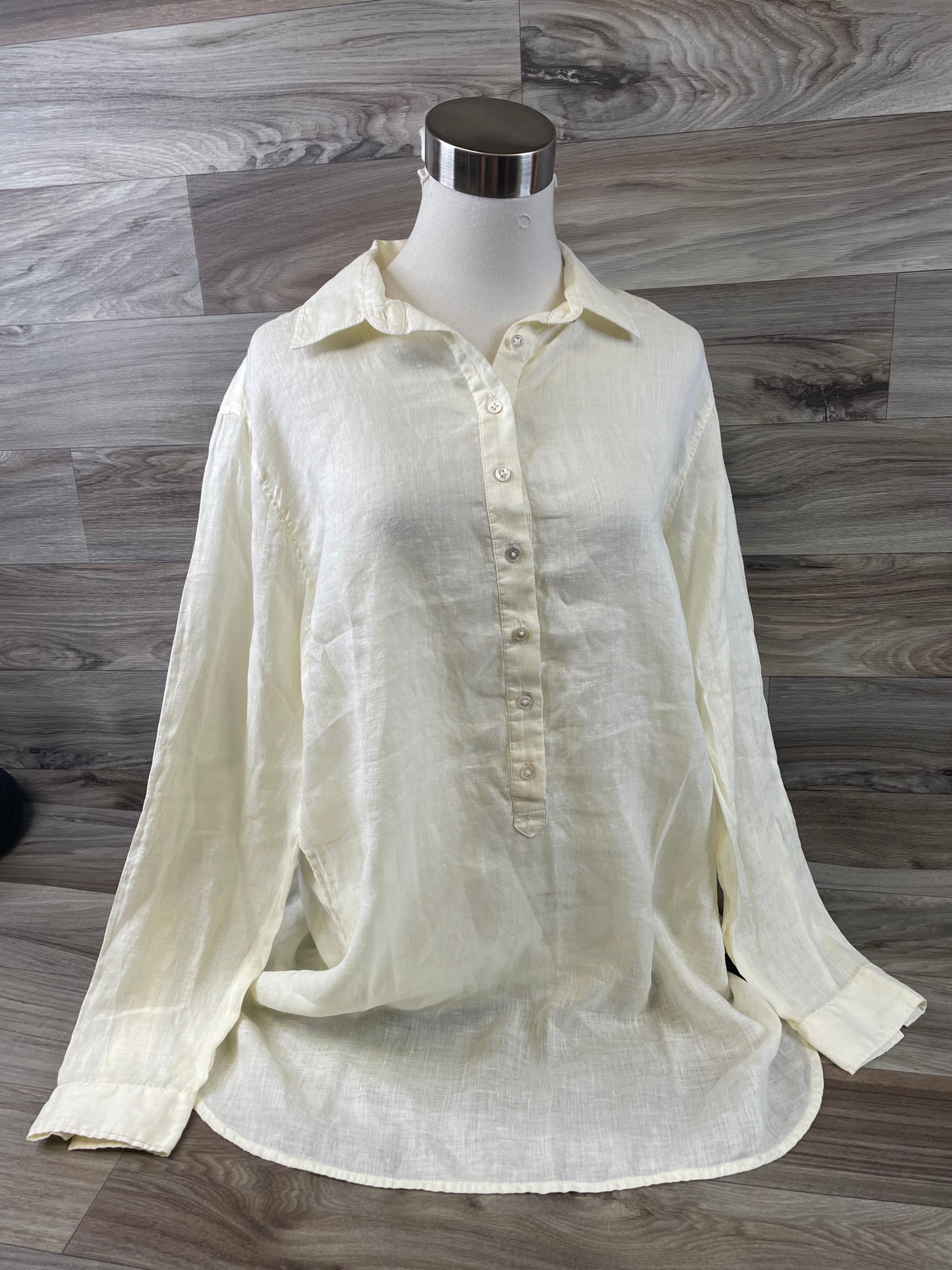 Yellow Tunic Long Sleeve Clothes Mentor, Size L