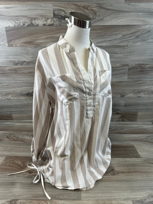 Striped Pattern Top Long Sleeve Clothes Mentor, Size Xl