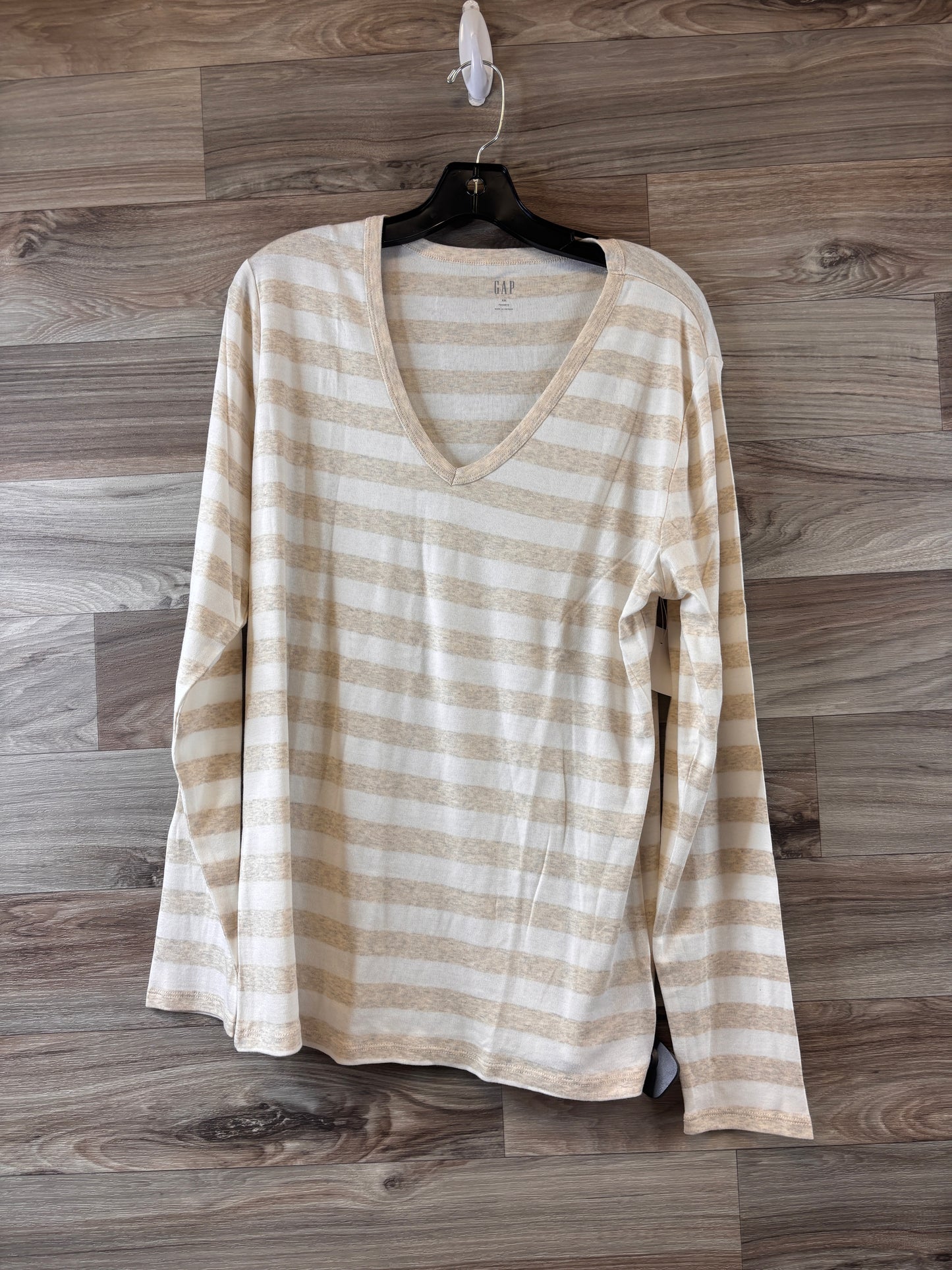 Top Long Sleeve Basic By Gap In Striped Pattern, Size: Xxl