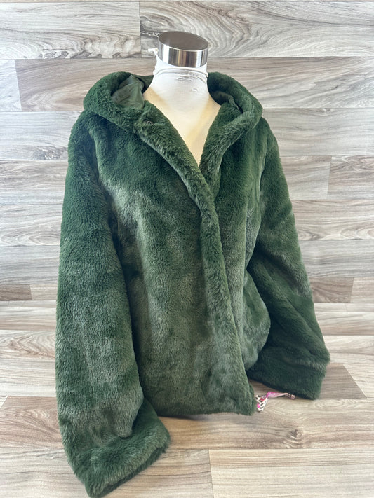 Jacket Faux Fur & Sherpa By Clothes Mentor In Green, Size: Xl