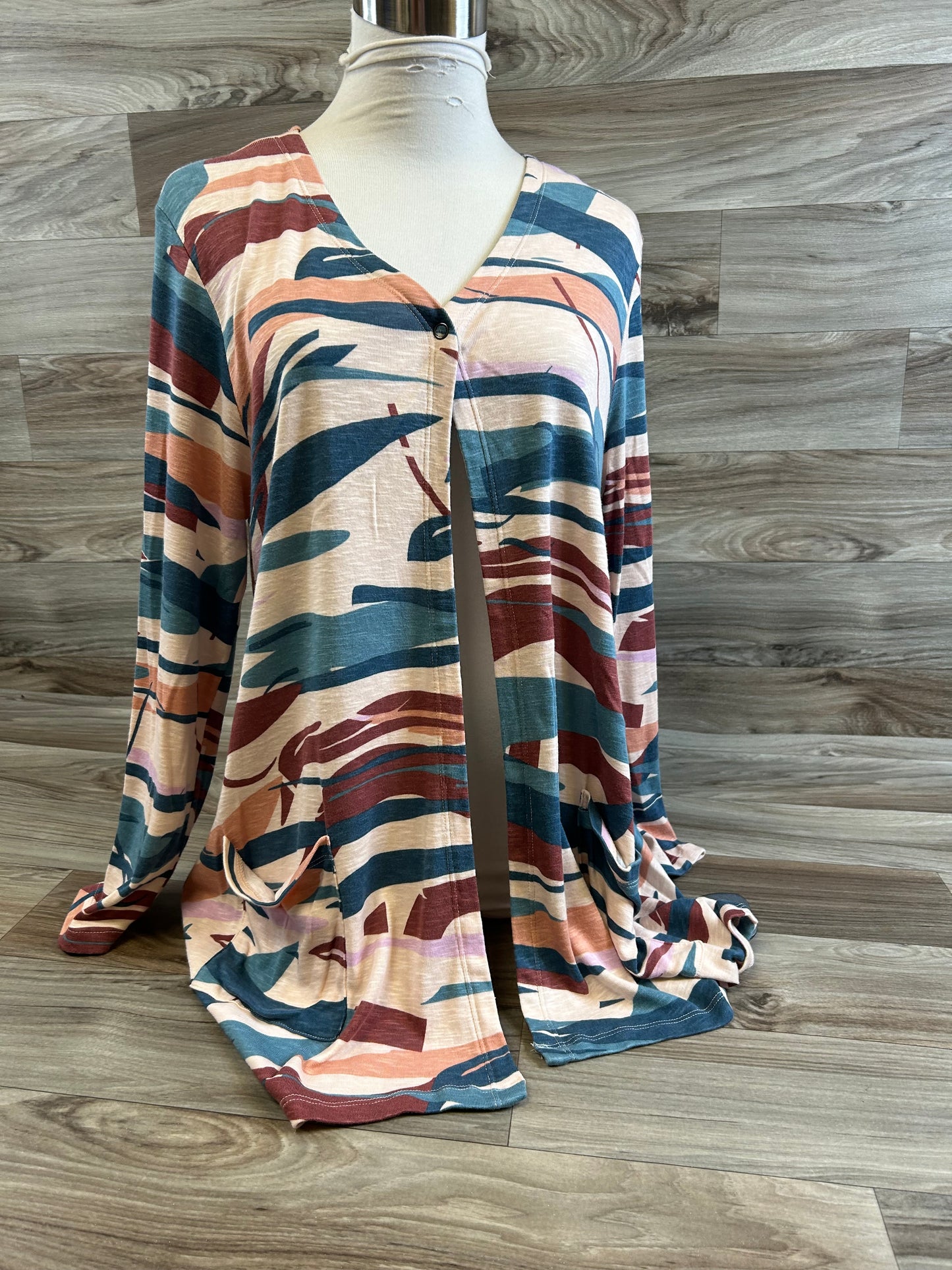 Top Long Sleeve By Logo In Multi-colored, Size: M