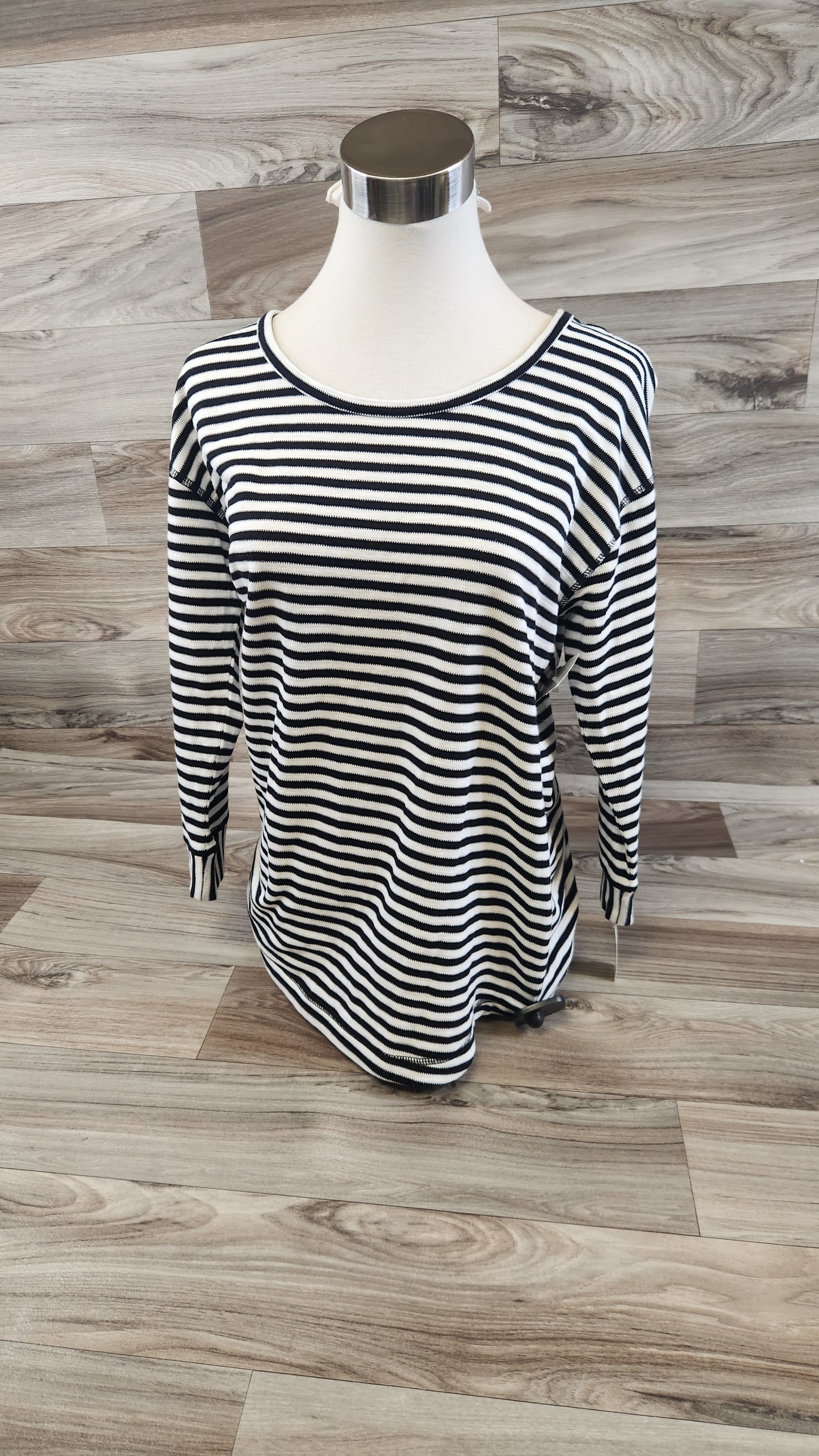 Top 3/4 Sleeve Basic By Talbots In Striped Pattern, Size: S