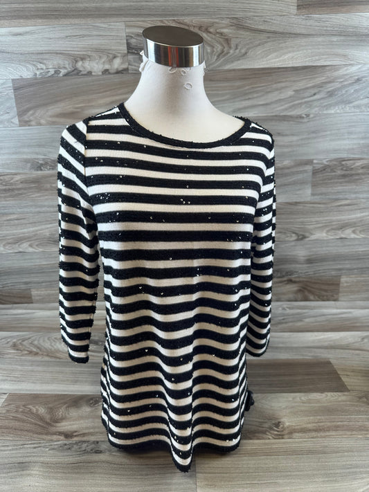 Top 3/4 Sleeve Basic By Talbots In Striped Pattern, Size: S