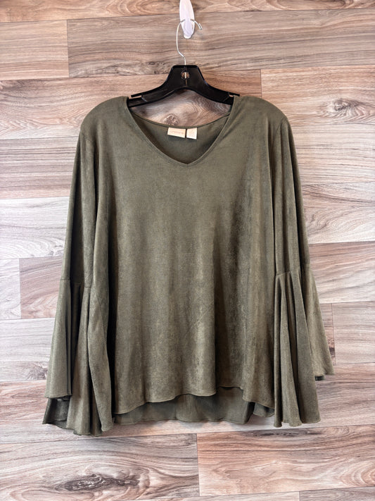 Top Long Sleeve By Chicos In Green, Size: L