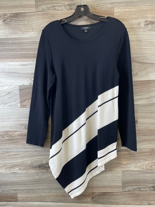 Top Long Sleeve By Alfani In Black & White, Size: M