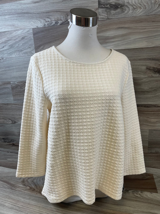 Top 3/4 Sleeve By W5 In Ivory, Size: S