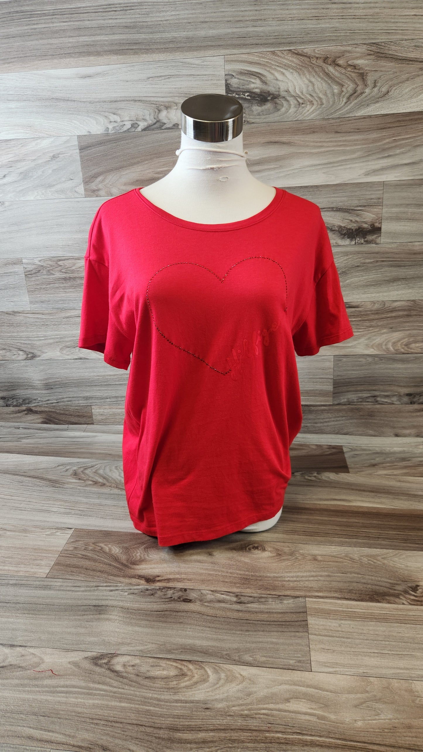 Top Short Sleeve Basic By Tommy Hilfiger In Red, Size: M