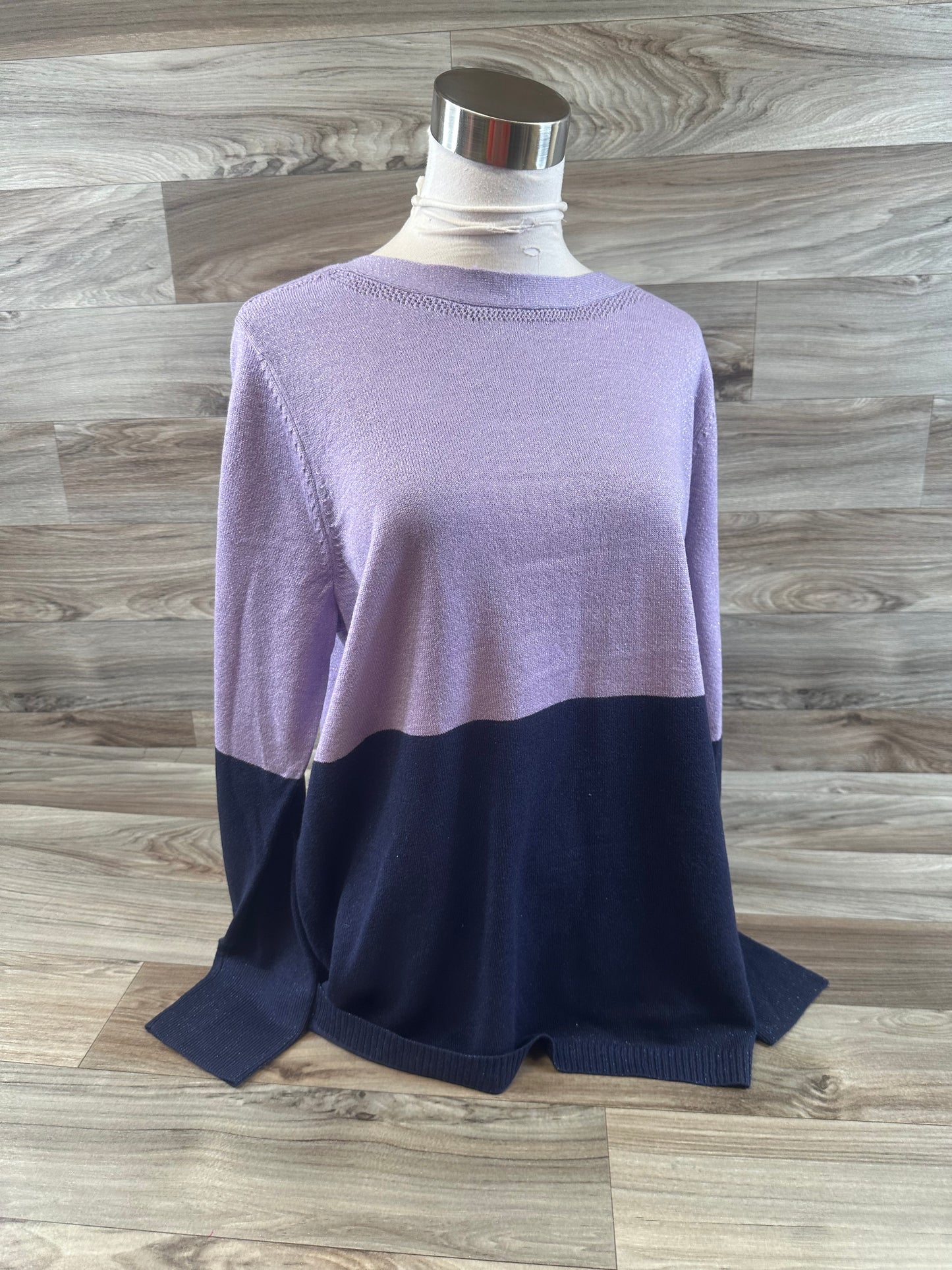 Top Long Sleeve By Apt 9 In Purple, Size: Xl