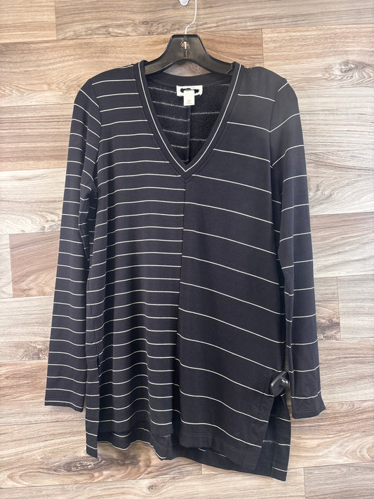 Top Long Sleeve By Loft In Black & White, Size: Xs