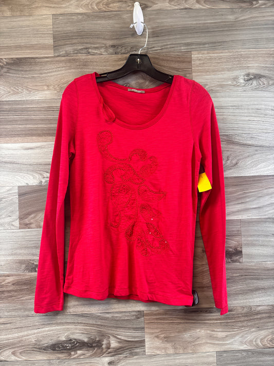 Top Long Sleeve Basic By Cme In Red, Size: S