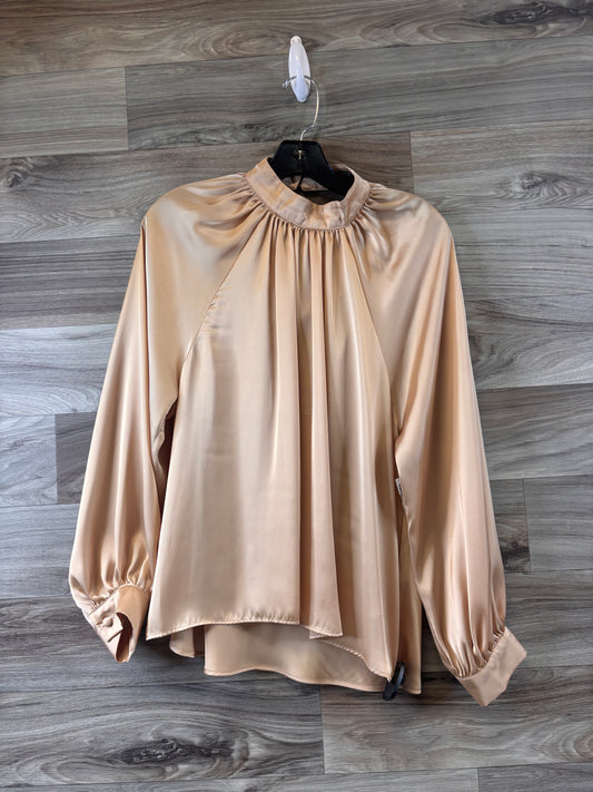 Top Long Sleeve By Zara In Gold, Size: M