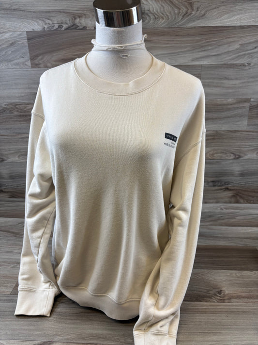 Sweatshirt Crewneck By Uniqlo In Taupe, Size: L