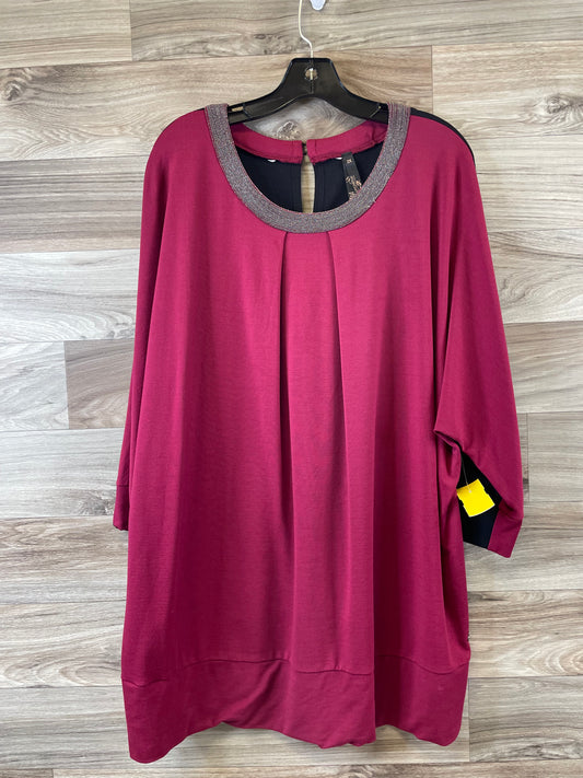 Top Short Sleeve By Melissa Mccarthy In Red, Size: 2x