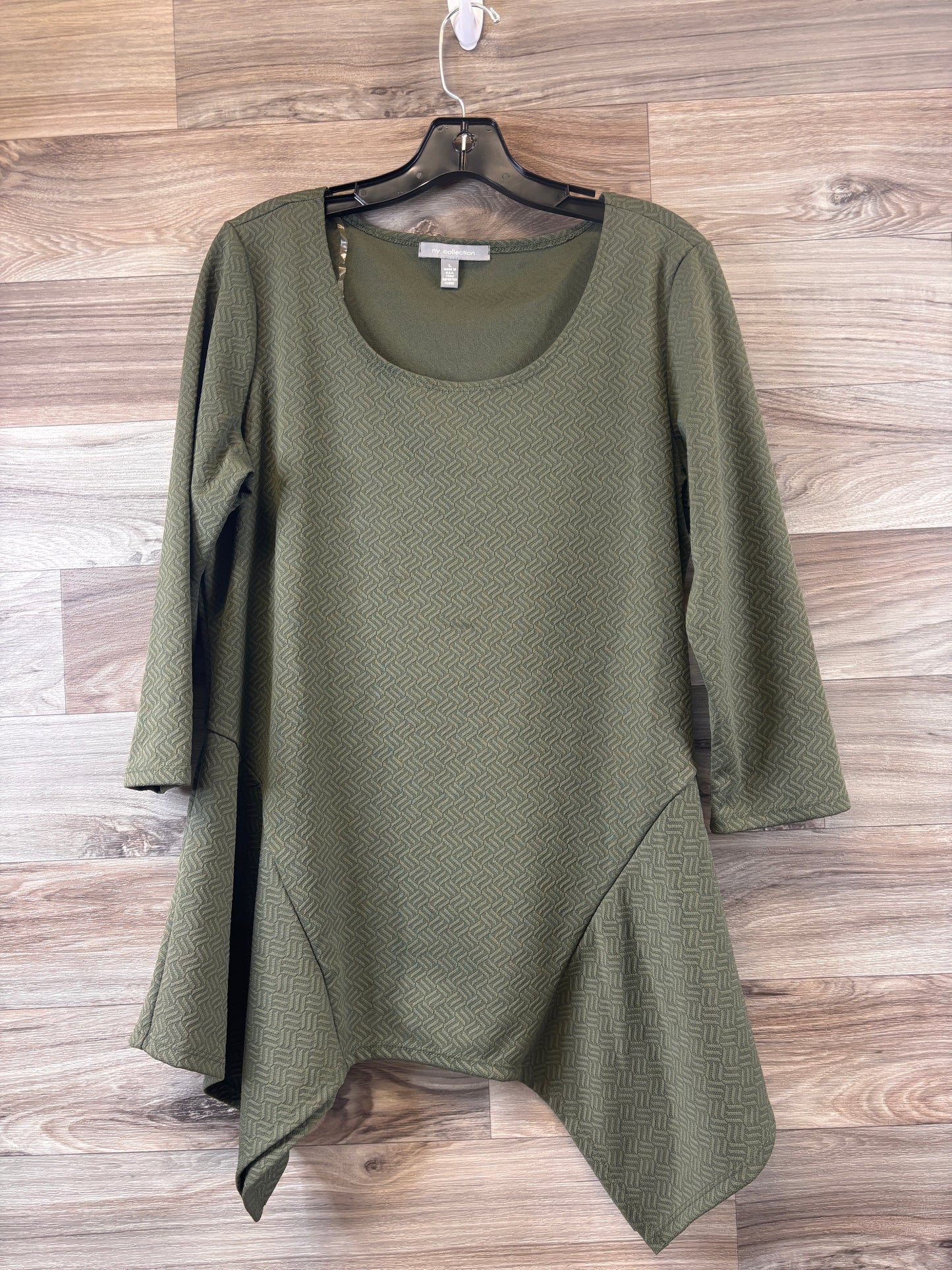 Top 3/4 Sleeve Basic By Ny Collection In Green, Size: L