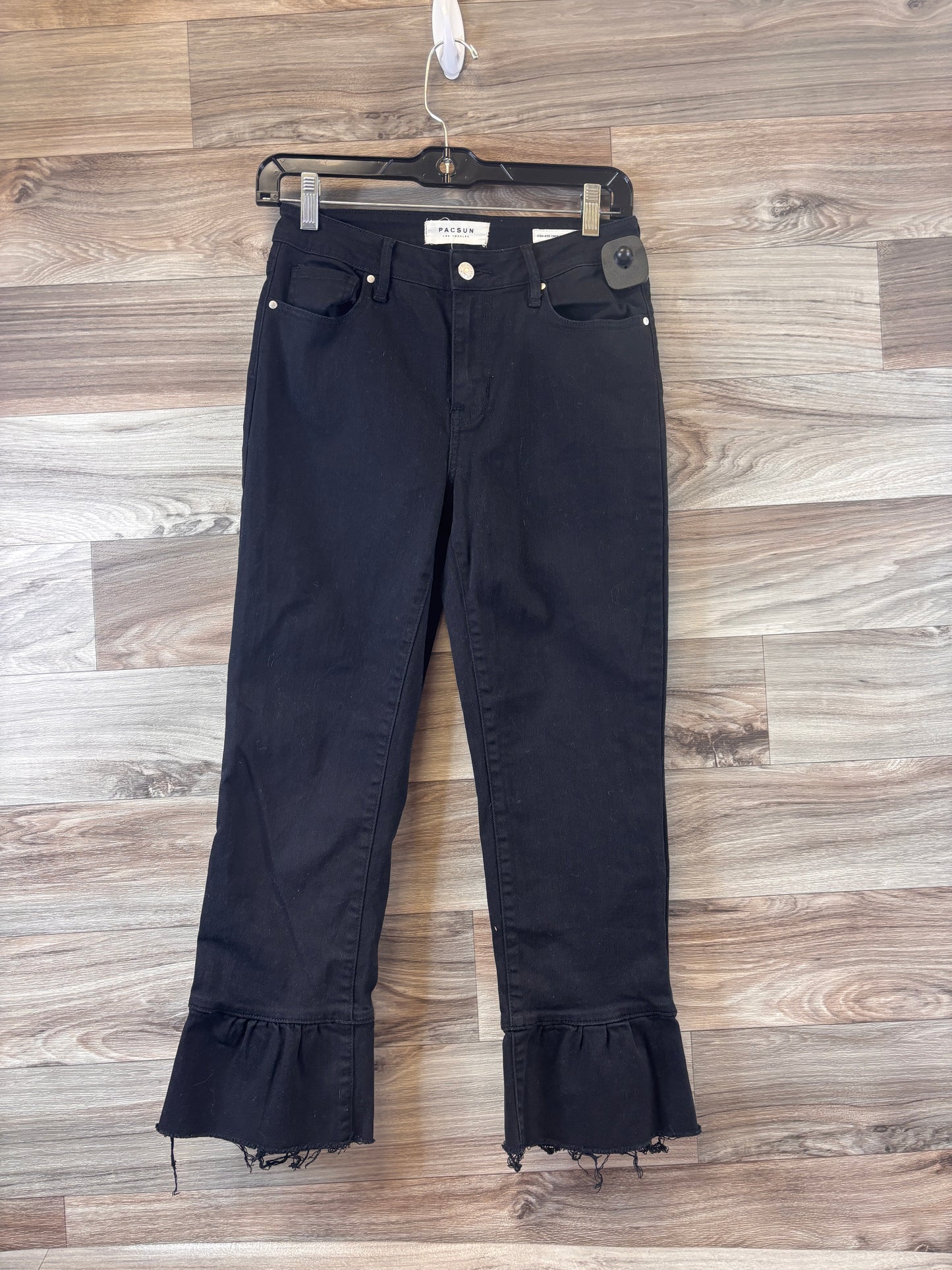 Jeans Cropped By Pacsun In Black Denim, Size: 2