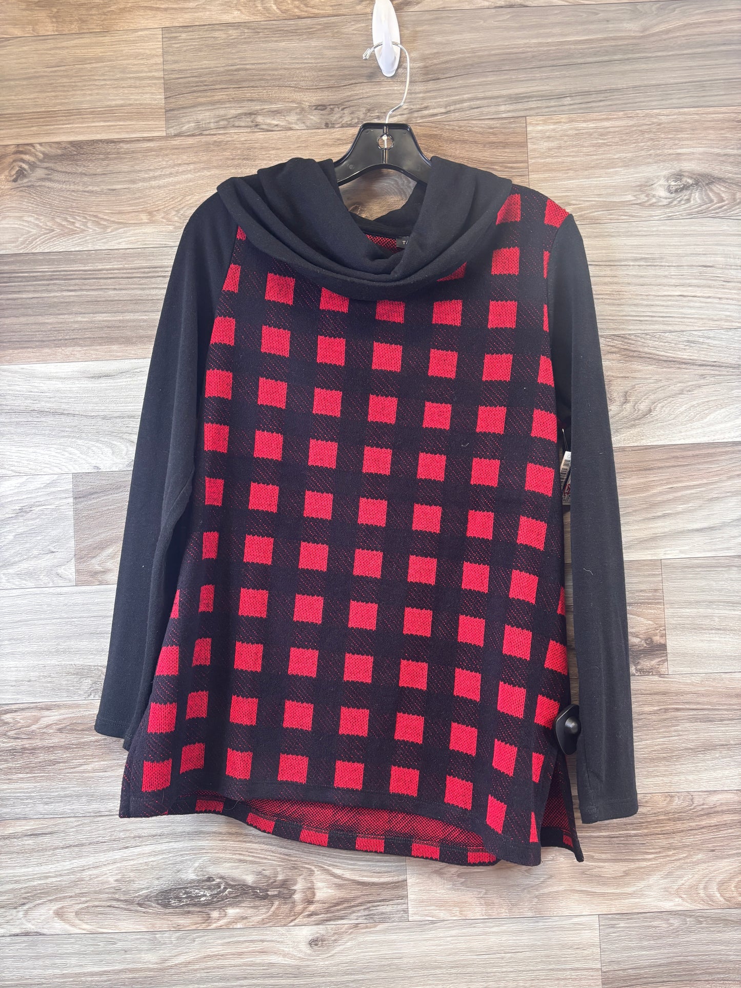 Top Long Sleeve By Talbots In Black & Red, Size: M