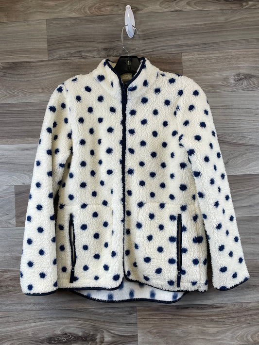 Jacket Faux Fur & Sherpa By Clothes Mentor In Blue & White, Size: S