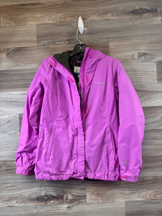 Jacket Windbreaker By Columbia In Purple, Size: S