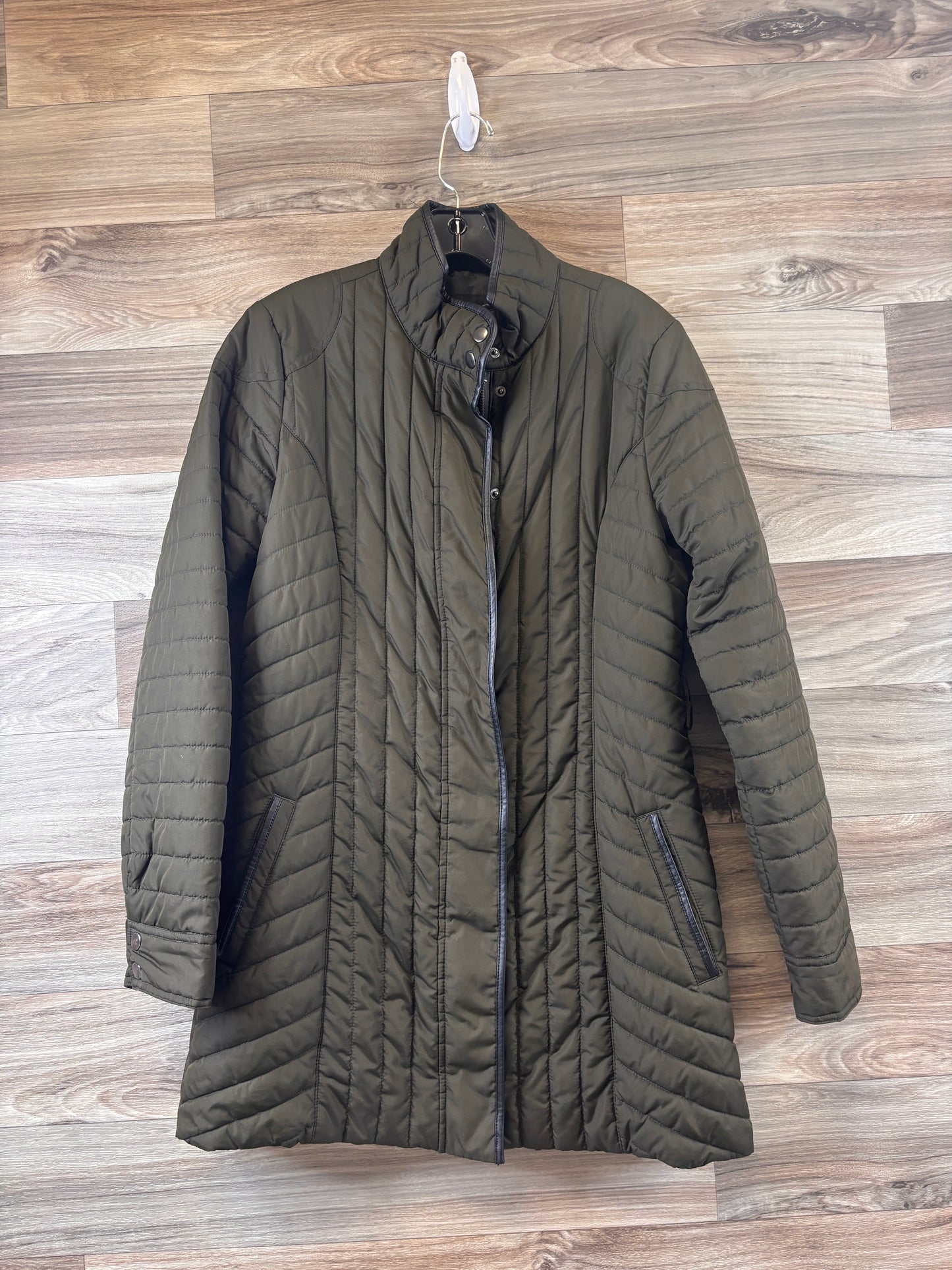 Jacket Puffer & Quilted By Banana Republic In Green, Size: M