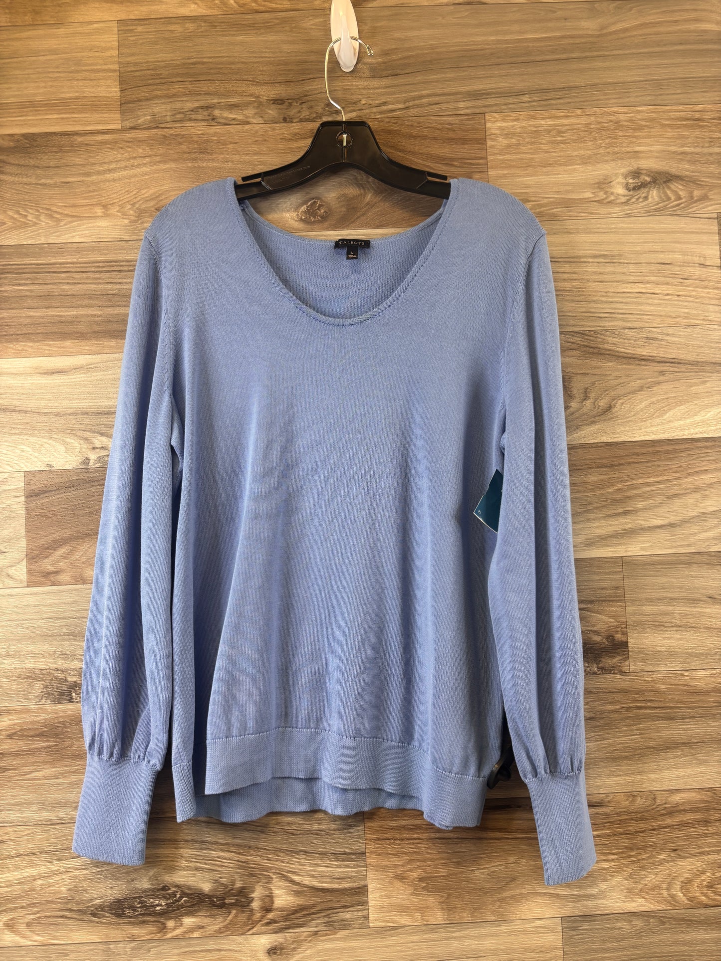 Top Long Sleeve By Talbots In Blue, Size: L