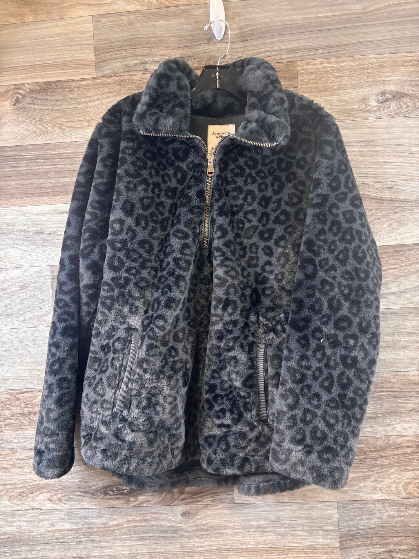 Jacket Faux Fur & Sherpa By Abercrombie And Fitch In Leopard Print, Size: L