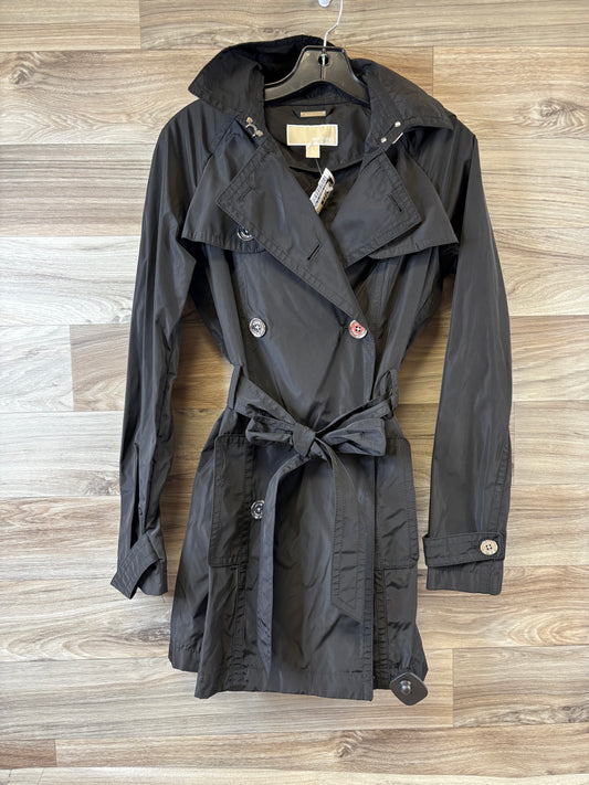 Coat Raincoat By Michael By Michael Kors In Black, Size: S