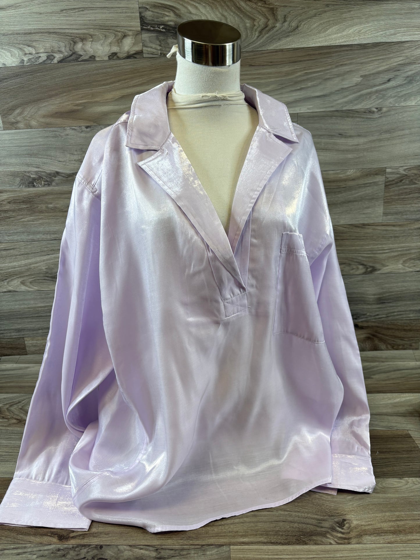 Top Long Sleeve By Pilcro In Purple, Size: Xl