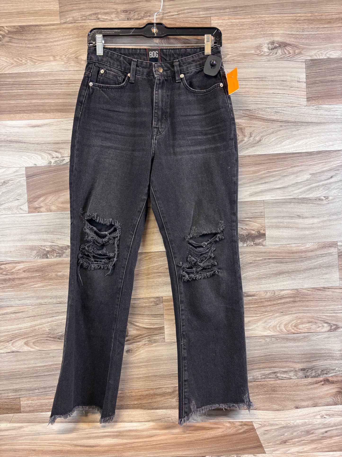 Jeans Straight By Bdg In Black Denim, Size: 4