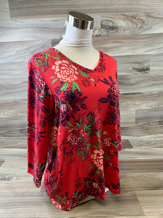Top 3/4 Sleeve Basic By The Pioneer Woman In Blue & Red, Size: S